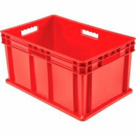AKRO-MILS GEC&#153; Solid Straight Wall Container, 23-3/4"Lx15-3/4"Wx12-1/4"H, Red 37682RED